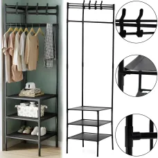 Угловая вешалка для одежды и обуви Corner Coat Rack напольная 185х40 см