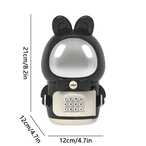 Детская электронная копилка-сейф Космонавт с кодовым замком Space piggy bank BLACK - фото 8