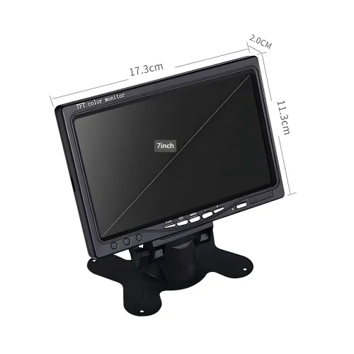 Автомобільний монітор LCD 7, для двох камер заднього огляду в автомобіль, двоканальний TFT LCD дисплей - фото 9