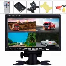 Автомобильный монитор LCD 7, для двух камер заднего вида в автомобиль, двухканальный TFT LCD дисплей