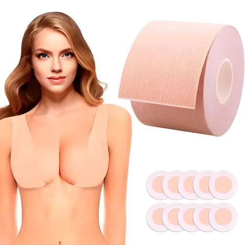 Тейп, лента для подтяжки груди пуш-ап невидимый pasties AND-2-10 - фото 4
