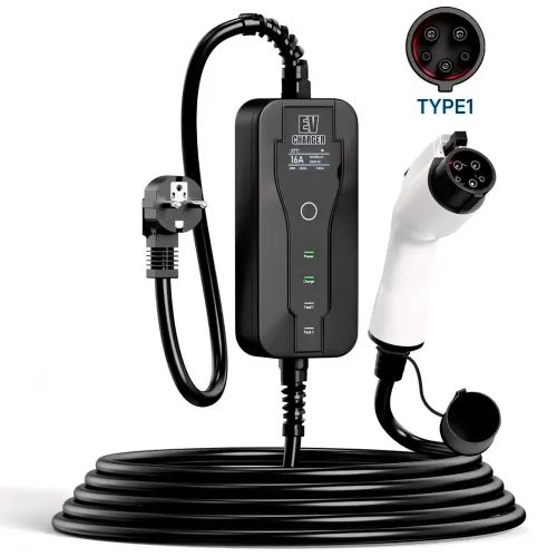 Зарядний пристрій для електромобіля 3.7 кВт 16 A 1-фаза Type 1 EV charge, 5 метрів кабель