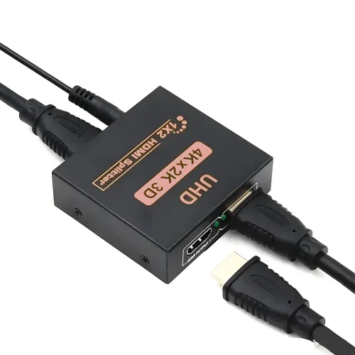 Активний HDMI-розгалужувач на 2 порти UHD, двоспрямований відео сплітер 4К - фото 2