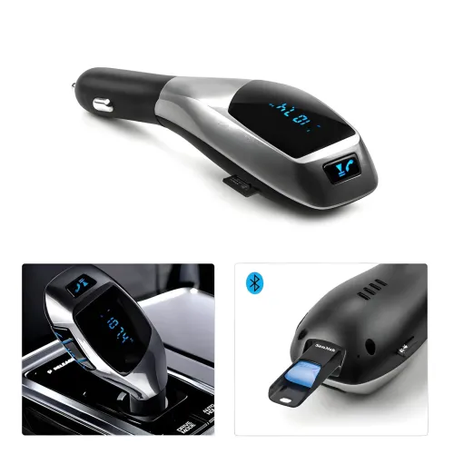 ФМ модулятор в машину FM MOD. X5 BT Bluetooth трансмиттер для авто - фото 3