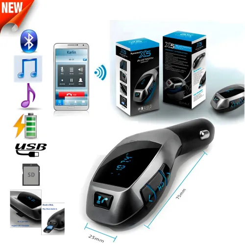 ФМ модулятор в машину FM MOD. X5 BT Bluetooth трансмиттер для авто - фото 7