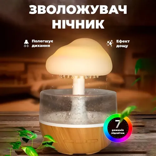 Увлажнитель воздуха Mushroom drop water Гриб аромадиффузор-ночник - фото 3