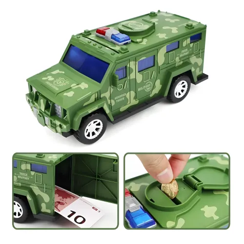 Детская игрушечная машина, копилка сейф Military Car Safe Box YJ847 - фото 3