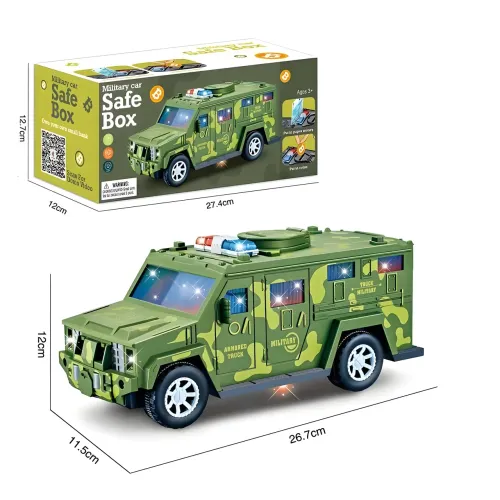 Детская игрушечная машина, копилка сейф Military Car Safe Box YJ847 - фото 8
