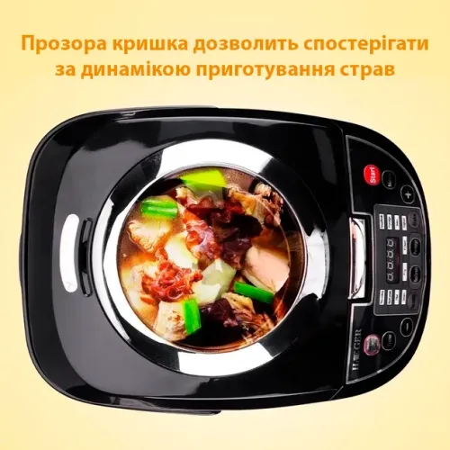 Мультиварка Gold Diamond tk08815. Скороварка с антипригарной чашей. Фритюрница с прозрачной крышкой, 5 л - фото 5