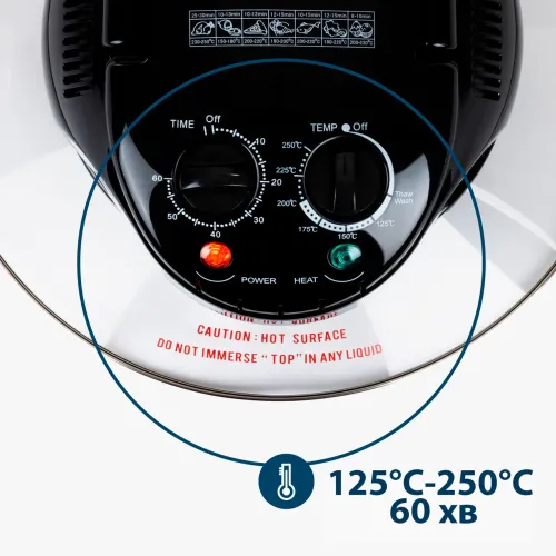 Многофункциональная аэрофритюрница 8 в 1. Электро аэрогриль Gold Diamond tk09910. Конвекция, 22 л. Белый - фото 7