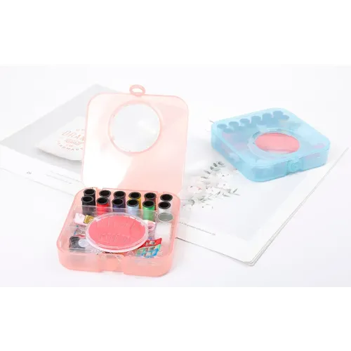 Набор для шитья SEWING KIT XL-695. Дорожный комплект для шитья и рукоделия. Набор для ремонта одежды, розовый - фото 2
