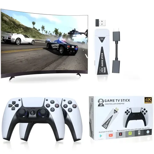 Игровая консоль, Приставка M15 64GB 4к, с 20000+ играми, два беспроводных контроллера