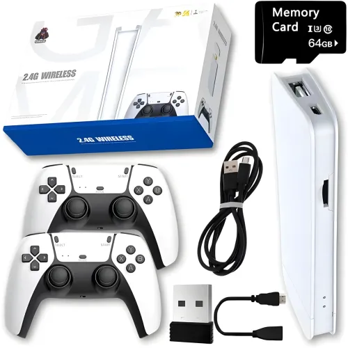 Игровая консоль, Приставка M15 64GB 4к, с 20000+ играми, два беспроводных контроллера - фото 6
