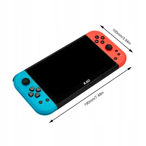 Портативная игровая консоль X80 7-дюймовый TFT экран, аркадная консоль, 16GB, 1000 игр, HD качество - фото 3