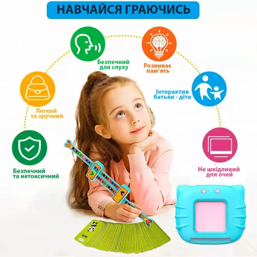 Trendzy Goods 112 разговаривающих карточек. Планшет Монтессори 224 английских слова, USB, 12 категорий - фото 6