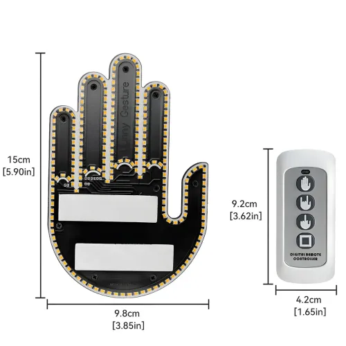 Світлодіодна рука LED-лампа з жестами для авто Hand Light з пультом керування - фото 7