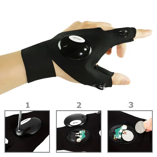 Перчатка со встроенным фонариком Glove Light перчатки с фонариком - фото 4