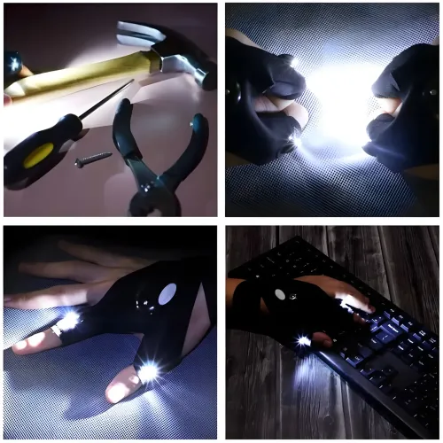 Перчатка со встроенным фонариком Glove Light перчатки с фонариком - фото 6