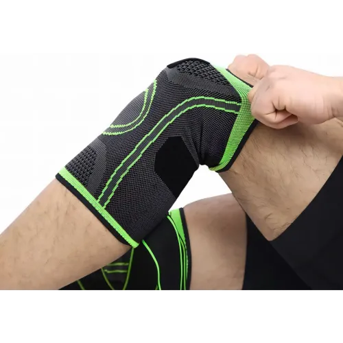 Еластичний компресійний бандаж Knee Support WN-26, зелений наколінник для спорту та активного способу життя - фото 5