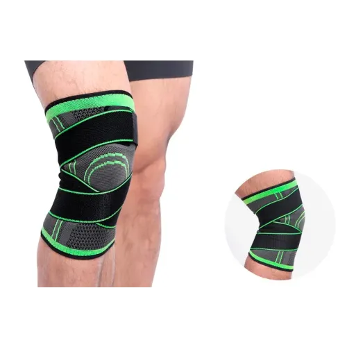 Еластичний компресійний бандаж Knee Support WN-26, зелений наколінник для спорту та активного способу життя - фото 6