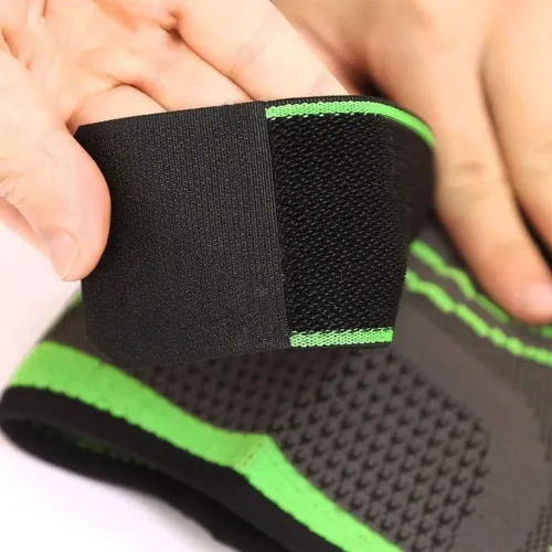Еластичний компресійний бандаж Knee Support WN-26, зелений наколінник для спорту та активного способу життя - фото 2