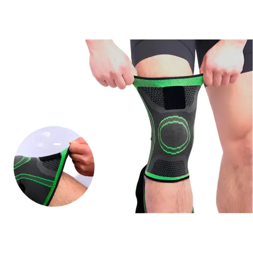 Еластичний компресійний бандаж Knee Support WN-26, зелений наколінник для спорту та активного способу життя - фото 7