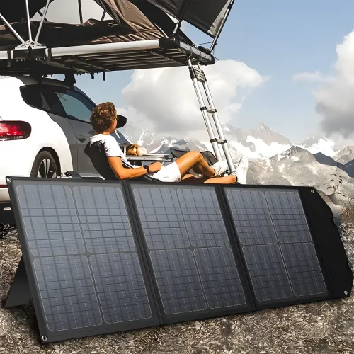 Складная портативная солнечная панель GD-ZD1845 45W 17.8V на 3 секции с USB - фото 5