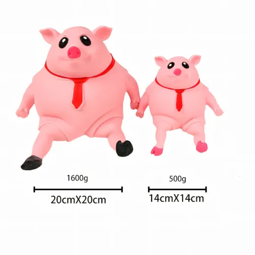 Антистрес-свинка, рожева іграшка, що стискається. Pink Pig порося сквіш. 2 розміри, вакуумний пісок - фото 9