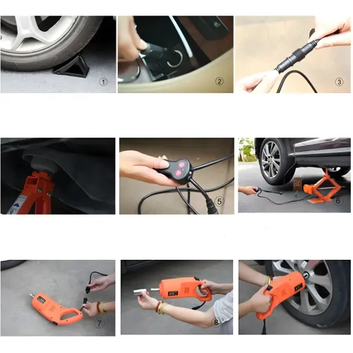 Автомобильный набор (3 в 1) 12V , Электро-домкрат, электро-гайковёрт и электро-компресор в кейсе. - фото 7