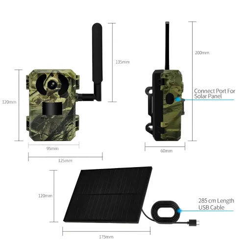 Фотоловушка для охоты с LTE-модулем HUNTING CAMERA 4G Камера с датчиком движения и солнечной батареей - фото 10