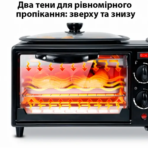 Мультипіч 3в1 Su Tai ST-301 об'єм 12 л, з кавоваркою 0.5 л і сковородою гриль, 4500W - фото 4