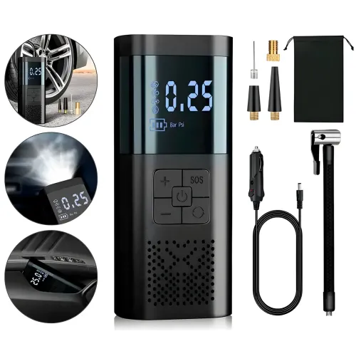 Акумуляторний портативний компресор для Автомобілів і велосипедів Wireless air pump VC027, 6000 mAh, 8.3 bar - фото 2