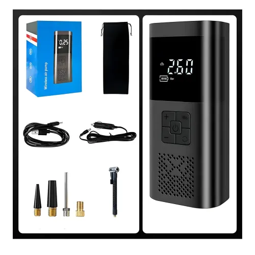 Акумуляторний портативний компресор для Автомобілів і велосипедів Wireless air pump VC027, 6000 mAh, 8.3 bar - фото 8