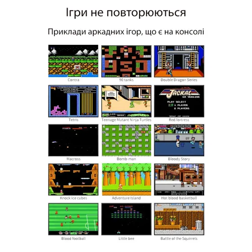 Портативная игровая мини консоль S8 с джойстиком, 500 игр, 8-битная, 3.0-дюймовый цветной ЖК-экран, RISE-Retro - фото 6