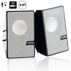 Колонки JEDEL S511, 2.0 USB+3,5 ММ, проводная стерео акустика для PC и ноутбука, 3 Вт*2, черный цвет