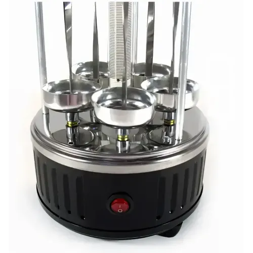Электрошашлычница Domotec BBQ 7781, 1000 W, 6 шампуров, с защитным кожухом, чашами для стекания жира - фото 6