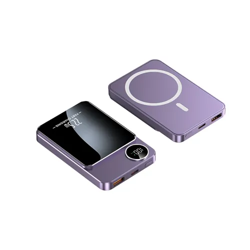 Магнитная беспроводная зарядка, PowerBank Q9 10000mAh с технологией MagSafe, дисплей с индикацией заряда - фото 3