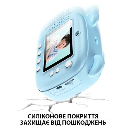 Детский фотоаппарат моментальной печати M3, 2 камеры, micro SD, аккумулятор, USB-зарядка, пластик, розовый Голубой - фото 7