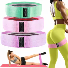 Набор тканевых фитнес резинок Luting Hip resistance bands 3 штуки, легкое, среднее и высокое сопротивление