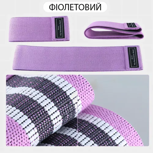 Набор тканевых фитнес резинок Luting Hip resistance bands 3 штуки, легкое, среднее и высокое сопротивление - фото 5