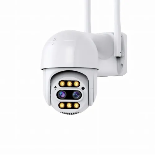 PTZ WiFi камера видеонаблюдения, уличная наружная 4к камера, 5 мп, 8X ЗУМ, ICSEE, звук, слежение - фото 2