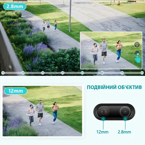PTZ WiFi камера видеонаблюдения, уличная наружная 4к камера, 5 мп, 8X ЗУМ, ICSEE, звук, слежение - фото 3