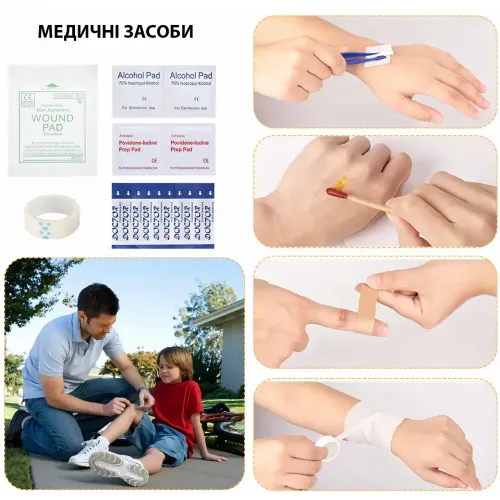 Туристический набор для выживания 33 в 1, походный набор во влагозащищённом кейсе, набор мультитул для военных - фото 6