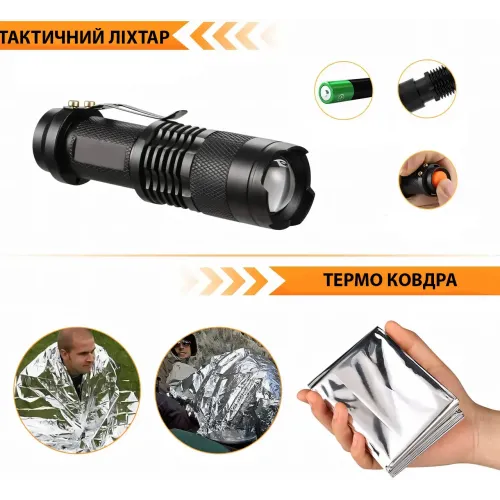Набор для выживания 60 в 1, универсальный набор для для туристов и военных, мультитул с аптечкой - фото 7