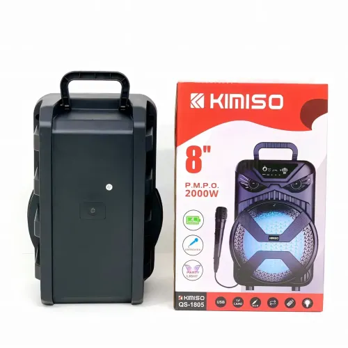 Чемодан колонка Kimiso QS-1805, портативная, 8 inch с микрофоном и RGB-светомузыкой, аккумулятор 1200 мА*ч - фото 5