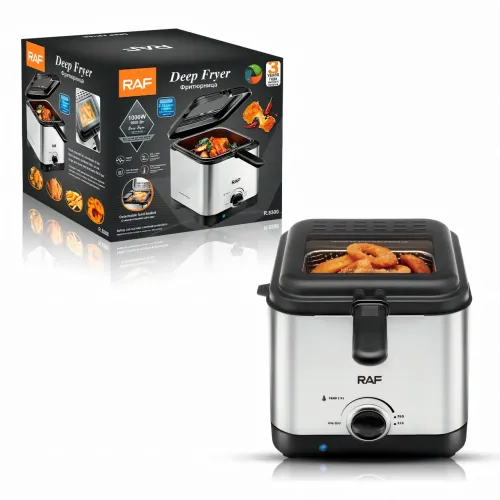 Электрическая фритюрница 2.5 л для жарки без масла, 1000 Вт, Deep Fryer RAF R5300, воздушный гриль, аэрофритюр - фото 9