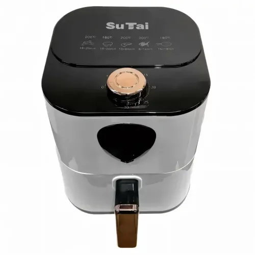Аэрофритюрница Su Tai ST-606, аэрогриль 6 л, Air Fryer с антипригарным покрытием, электрофритюр 1000 Вт, белый - фото 4