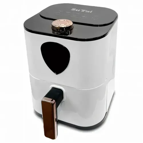 Аэрофритюрница Su Tai ST-606, аэрогриль 6 л, Air Fryer с антипригарным покрытием, электрофритюр 1000 Вт, белый - фото 3