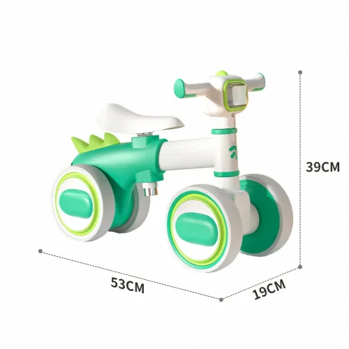 Беговел LS-1005 Bybeo Baby с музыкой и подсветкой, прогулочный велосипед 1-5 лет, 4 колеса, пластик, складной - фото 6