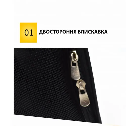 Сумка-переноска For Friends для собак і кішок до 5 кг, 36×22 см, на блискавці, з вентиляцією, візерунок сови - фото 5